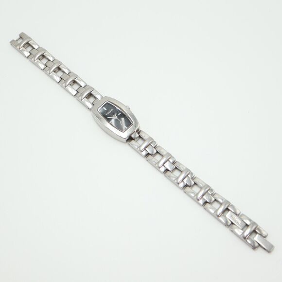 Fossil F2 Ladies Watch Silver Tone 16mm Black Dial Bracelet ES-9751 New Battery - Picture 13 of 15